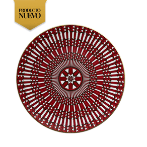 Plato Base Arcadia Red Baccarat en Porcelana